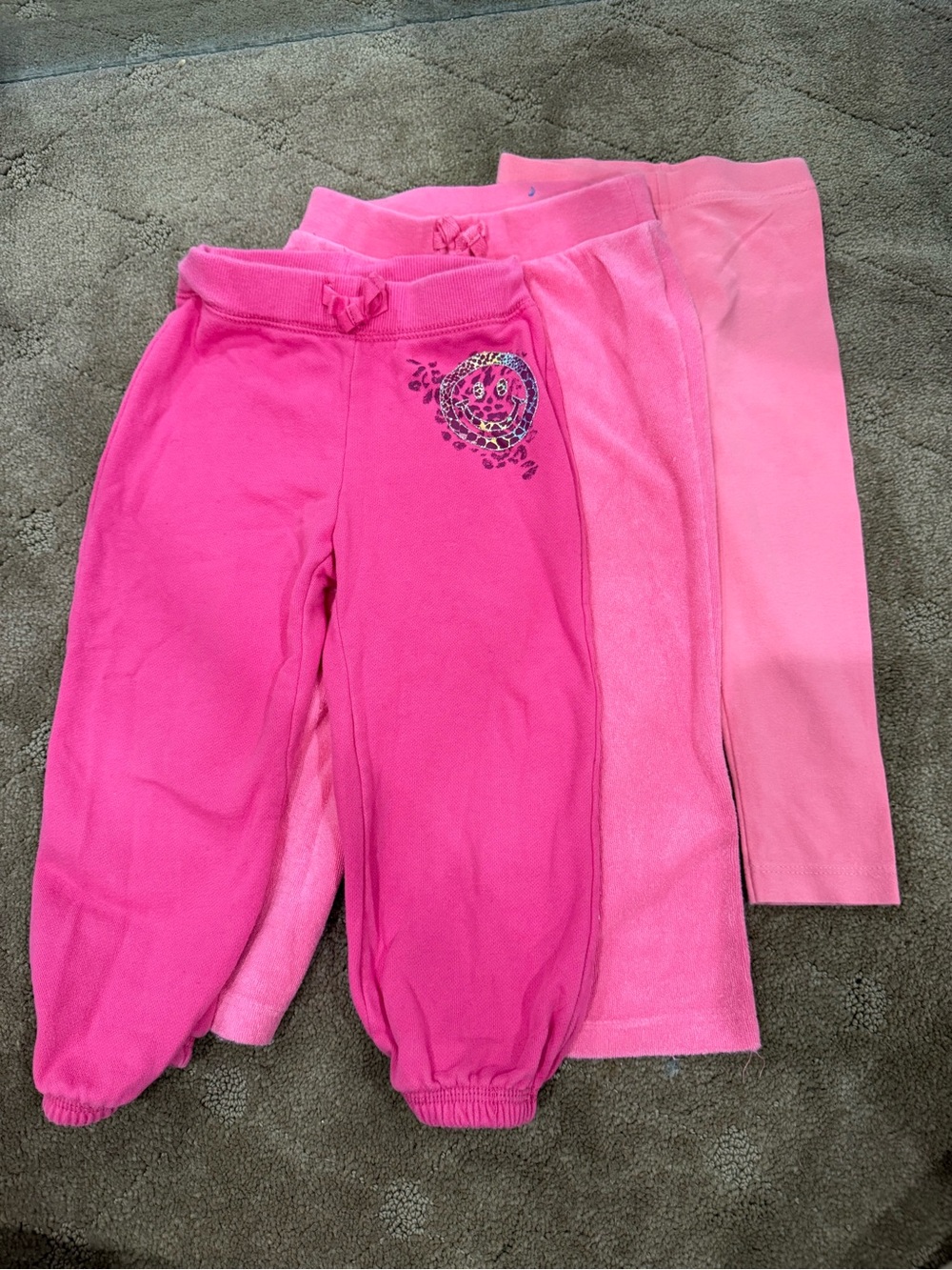 The Children's Place Girls Pink Trio Joggers & Leggings - Bright Pink Mix